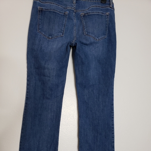 Old Navy Button Fly Ankle Flare Jeans Medium Blue Casual Womens Summer Trendy - Picture 7 of 13
